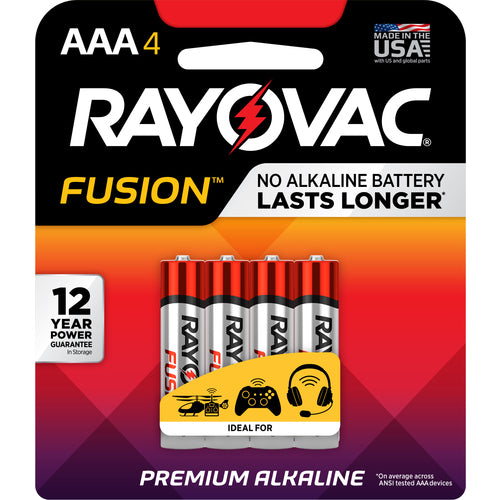 AAA Fusion Alkaline Batteries-4Pk - Americas Industrial Supply