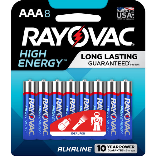 AAA High Energy Alkaline Batt-8Pk - Americas Industrial Supply
