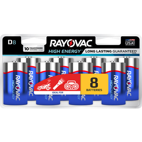 D High Energy Alkaline Batt-8Pk - Americas Industrial Supply