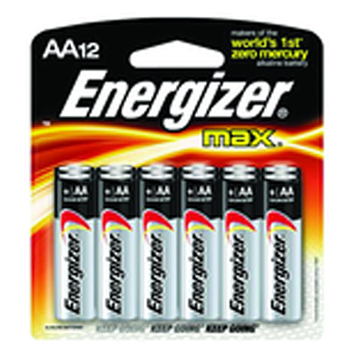 AA Max Alkaline Battery 12 Pack - Americas Industrial Supply