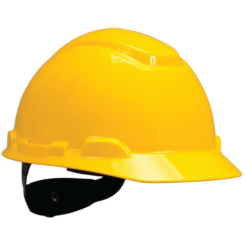 ‎3M Hard Hat with Uvicator H-702R-UV Yellow 4-Point Ratchet Suspension - Americas Industrial Supply