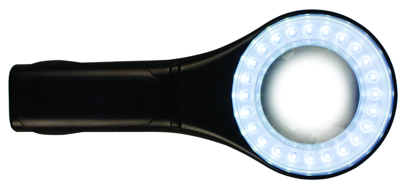 24 Led 2.5X Handheld Magnifier -6 Diopter- 7-1/2" OAL - Americas Industrial Supply