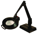 28" Arm 1.75X LED Magnifier Desk Base W/ Floating Arm Circline - Americas Industrial Supply