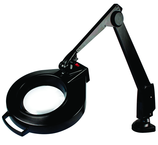 28" Arm 2.25X LED Mag Ben Bench Clamp, Floating Arm Circline - Americas Industrial Supply