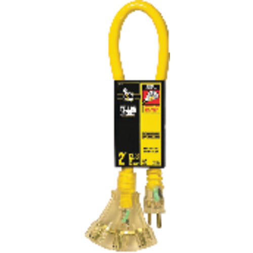 Extension Cord - 2' Extra HD 3-Outlet (Powerlite) - Americas Industrial Supply