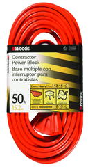 Extension Cord - 50' Extra HD 3-Outlet (Power Block) - Americas Industrial Supply