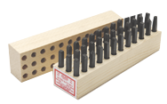 Young Bros Figure & Letter Stamps -- 1/16'' Type Size-Machine Made-36 Pieces per Set - Americas Industrial Supply