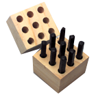 Young Bros 1/8" Figure Set 0-8 Industrial Strength Steel Hand Stamps. 1/8" Characters Blank 7/16" Sq X 3" Long - Americas Industrial Supply