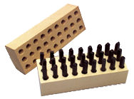 Young Bros 1/4" Letter Set A-Z Plus Period Industrial Strength Steel Hand Stamps. 1/4" Characters Blank 9/16" Sq X 3-1/8" Long - Americas Industrial Supply