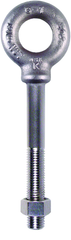 304 Stainless Steel Plain Pattern Nut Eye Bolt - 7/8-9 Thread; 1-3/4" Eye Dia. - Americas Industrial Supply