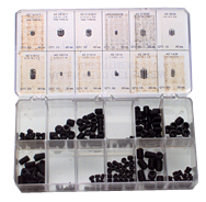 Set Screw Assortment - Fine/Coarse - 5-40 - 3/8-16 Dia - Americas Industrial Supply