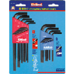 22 Pieces-0.050″-3/8″ & 1.5-10 mm Long & Short Arm Style - Hex Key Set - Americas Industrial Supply