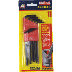 11 Pieces-0.050″-1/4″ Long Arm Style - Ball End Hex Key Set - Americas Industrial Supply