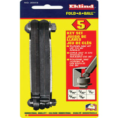 5 Pieces-3/16″-3/8″ Fold Up Style - Ball End Hex Key Set - Americas Industrial Supply