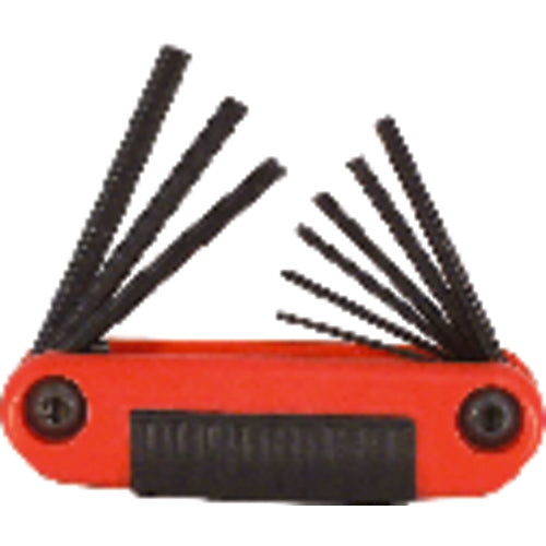 9 Pieces-5/64″-1/4″ Fold Up Style - Hex Key Set - Americas Industrial Supply