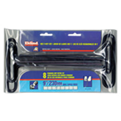 8 Pieces-2.0 mm-10 mm T-Handle Style-9″ Arm-Hex Key Set with Plain Grip - Americas Industrial Supply