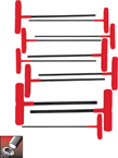 11 Piece - 5/64 - 3/8" T-Handle Style - Hex Key Set with Cushion Grip - Americas Industrial Supply