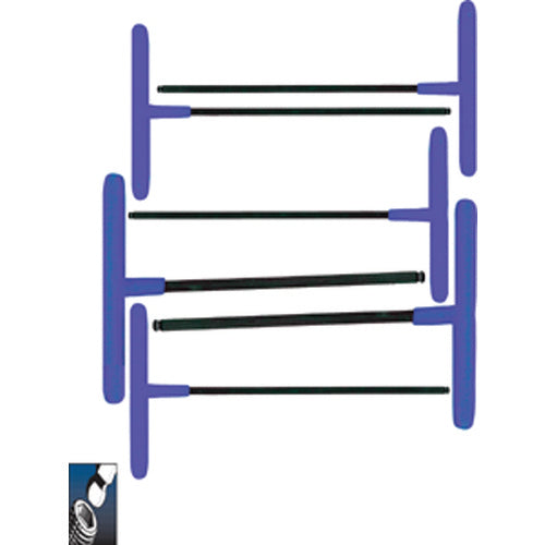 6 Pieces-2.0-6 mm T-Handle Style - Ball End Hex Key Set with Cushion Grip - Americas Industrial Supply