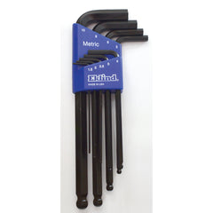 9 Pieces-1.5 mm-10 mm Long Arm Style - Ball End Hex Key Set - Americas Industrial Supply