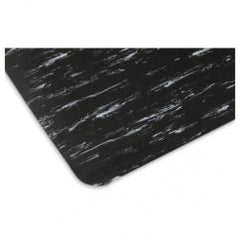 4' x 60' x 1/2" Thick Marble Pattern Mat - Black/White - Americas Industrial Supply