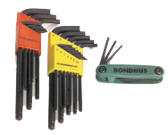 30 Piece - .050 - 3/8"; 1.5 - 10mm; & T6 - T25 Reg; Ball End; & Fold up Style - Hex Key & Torx Set - Americas Industrial Supply