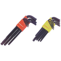 9 Pieces-1.5 mm-10 mm Long Arm Style - Hex Key Set - Americas Industrial Supply