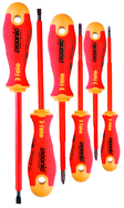 Bondhus Set of 6 Slotted & Phillips Tip Insulated Ergonic Screwdrivers. Impact-proof handle w/hanging hole. - Americas Industrial Supply