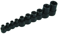 10 Piece - E-5; E-6; E-7; E-8; E-10; E-12; E-14; E-16; E-18 & E-20- Torx Socket Sets For External Bolts - Americas Industrial Supply
