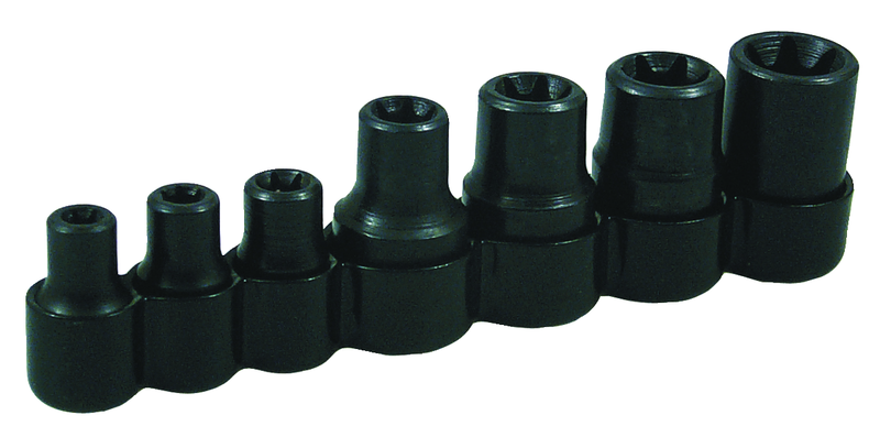 7 Piece - E-6; E-7; E-8; E-10; E-12; E-14 & E-16 - Torx Socket Sets For External Bolts - Americas Industrial Supply