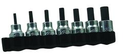 7 Piece - 1/8; 5/32;  3/16; 7/32; 1/4; 5/16 & 3/8" - 3/8" Square Drive - Hex Bit Set - Americas Industrial Supply