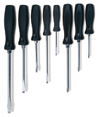 8 Piece - Screwdriver Set - Includes: #1 x 3; 2 x 4; 3 x 6 Phillips; 4"; 6"; 8" Slotted; 3"; 6" Electrician's Round - Americas Industrial Supply