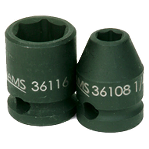 13 mm × 1 7/16″ Overall Length-1/2″ Drive-6 Point - Metric Impact Socket - Americas Industrial Supply