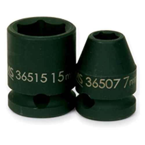 15 mm × 2 1/4″ Overall Length-3/8″ Drive-6 Point - Metric Deep Impact Socket - Americas Industrial Supply