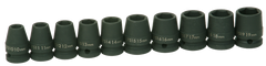 10 Piece - #9379108 - 10 to 19mm - 1/2" Drive - 6 Point - Impact Socket Set - Americas Industrial Supply