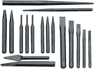 Snap-On/Williams 17 Piece Punch & Chisel Set -- #PC17; 1/8 to 1/2 Punches; 5/16 to 3/8 Chisels - Americas Industrial Supply