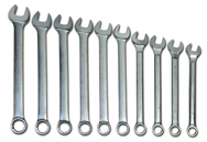 Snap-On/Williams Fractional Combination Wrench Set -- 10 Pieces; 12PT Satin Chrome; Includes Sizes: 1-5/16; 1-3/8; 1-7/16; 1-1/2; 1-5/8; 1-11/16; 1-3/4; 1-13/16; 1-7/8; 2" - Americas Industrial Supply