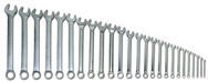 Snap-On/Williams Fractional Combination Wrench Set -- 26 Pieces; 12PT Chrome Plated - Americas Industrial Supply