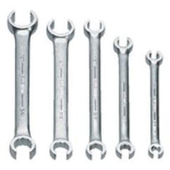 Snap-On/Williams Flare Nut Wrench Set -- 5 Pieces; 6PT Satin Chrome; Includes Sizes: 3/8 x 7/16; 1/2 x 9/16; 5/8 x 11/16; 3/4 x 1; 7/8 x 1-1/8" - Americas Industrial Supply