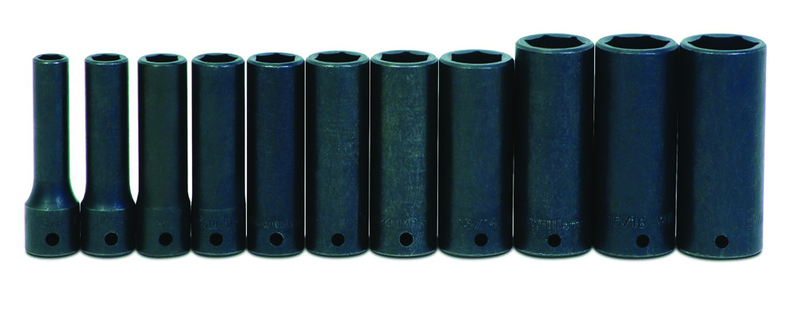 11 Piece - 1/2" Drive - 6 Point - Combination Kit - Americas Industrial Supply