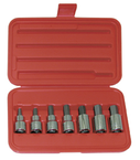 7 Piece - 1/4; 5/16; 3/8; 7/16; 1/2; 9/16; 5/8" - 1/2" Drive - Hex Bit Set - Americas Industrial Supply