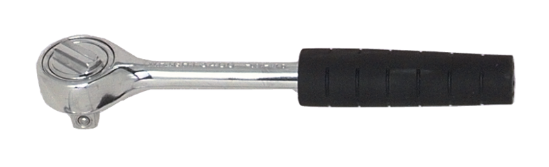 7-1/32" OAL - 3/8'' Drive - Round Head - Reversible Ratchet - Comfortable Grip Handle - Americas Industrial Supply