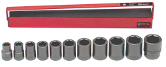 11 Piece - #411 - 7/16 to 1-1/16" - 1/2'' Drive - 6 Point - Impact Socket Set - Americas Industrial Supply