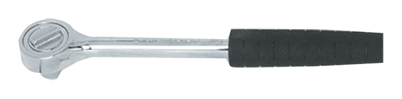 10-1/2" OAL - 1/2'' Drive - Round Head - Reversible Ratchet - Comfortable Grip Handle - Americas Industrial Supply