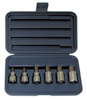 6 Piece - 6; 8; 10; 12; 14; 17mm - 1/2" Drive - Metric Hex Bit Set - Americas Industrial Supply