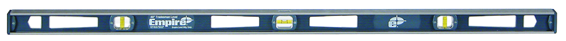 #580-48 - 48'' Length - 3 Vials (2 Plumb; 1 Level); Open Grips - Top Reading - Aluminum Level - Americas Industrial Supply