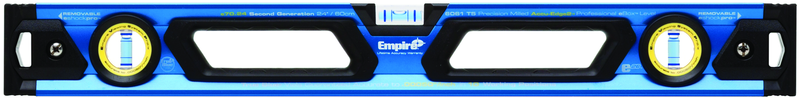 #EM71-24 - 24'' Length - 3 Vials (2 Plumb; 1 Level); Open Grips - 300° View Top Reading - Magnetic Level - Americas Industrial Supply