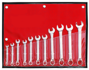 11 Piece - 12 Point - 3/8; 7/16; 1/2; 9/16; 5/8; 11/16; 3/4; 13/16; 7/8; 15/16 & 1" - Combination Wrench Set - Americas Industrial Supply