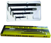 4 Piece - 6; 12; 16 & 20" - Solid Steel - Pry Bar Set - Americas Industrial Supply