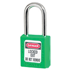 Xenoy Padlock - 1 1/2″ Body Width; Keyed: Different; Green - Americas Industrial Supply