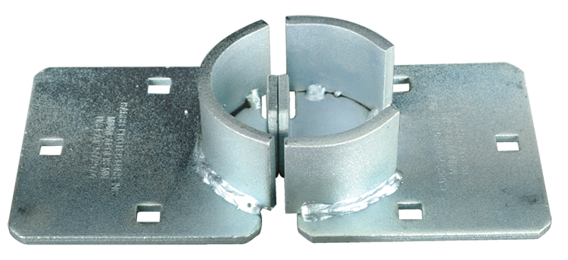 6 Pin W7000 Cylinder - 9 Width; Silver - Steel Hasp - Americas Industrial Supply